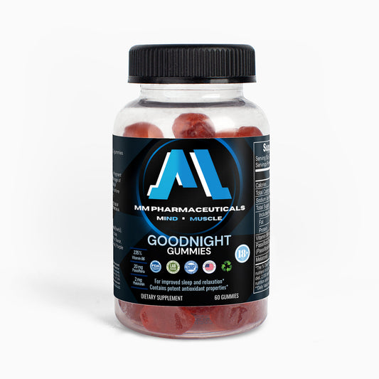 Goodnight Gummies (Adult) | 60 Gummies | 235% Vitamin B6 | With Melatonin and Passiflora | Vegan | Non-GMO | Allergen-Free