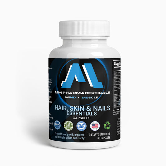 Hair, Skin and Nails Essentials | 60 Capsules | 5,000 mcg of Biotin | Hormone-Free