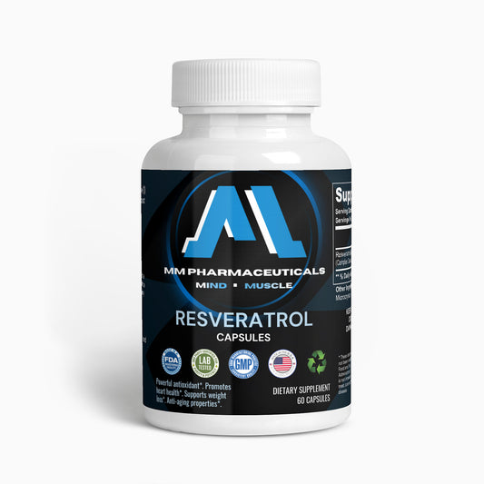 Resveratrol | 60 Capsules | 600mg | Brain Health | Anti-Aging Properties | 100% Natural