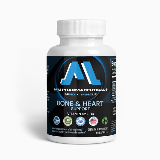 Bone & Heart Support | 60 Capsules | With Vitamin K2 & D3 | Improved Cardiovascular Health | Suitable during Pregnancy | Hormone-Free