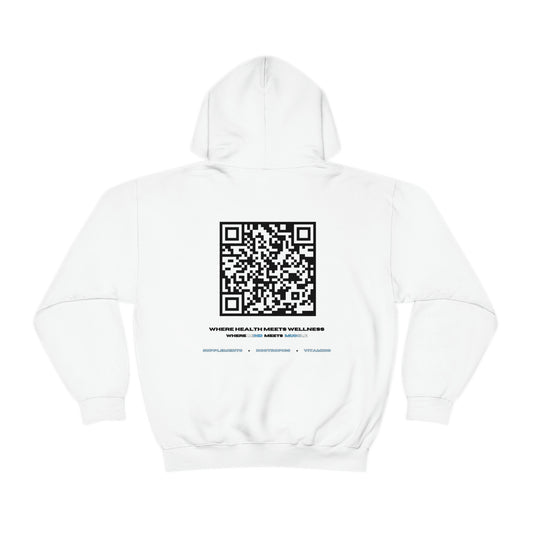MM Pharmaceuticals Heavy Blend™ Hooded Sweatshirt QR CODE | Unisex